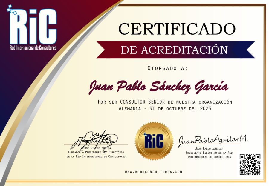 Certificado de Acreditación de Juan Pablo Sánchez